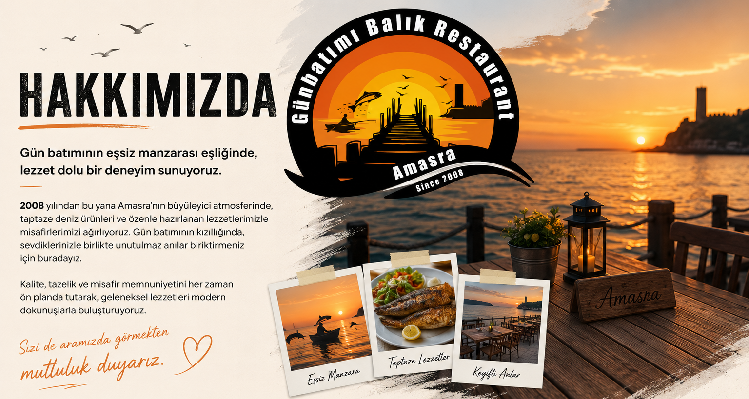 Hakkımızda | Amasra Günbatımı Balık Restaurant